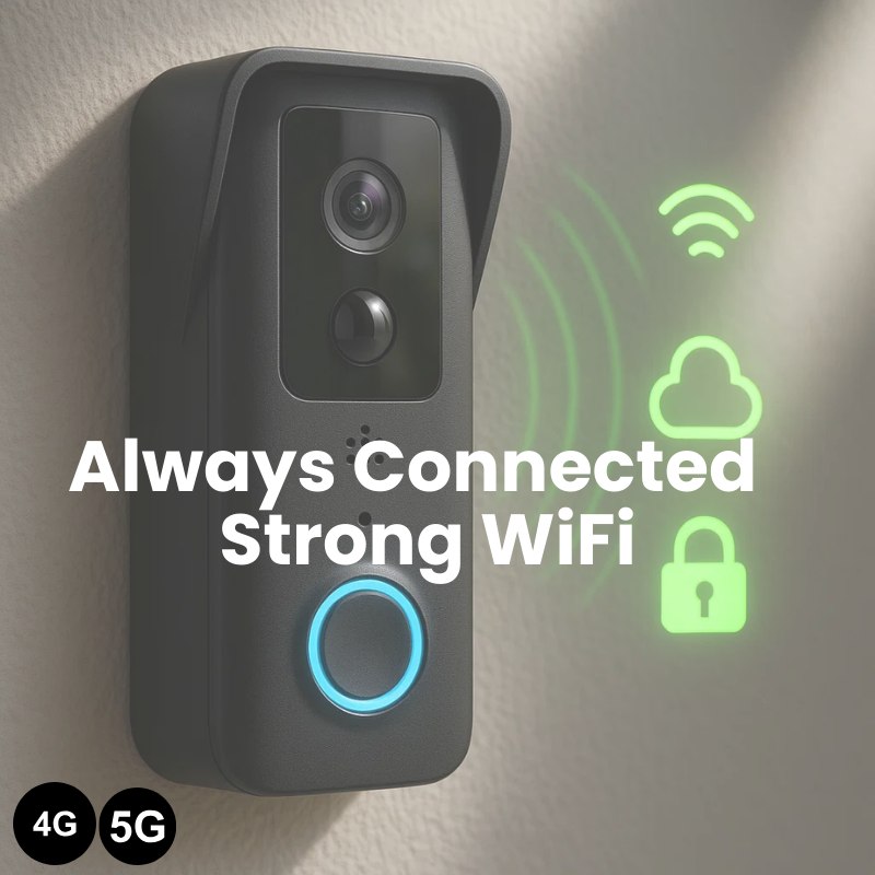 Draadloze Smart Video Deurbel Camera | HD-Beeldkwaliteit Dag & Nacht | WiFi Tweerichtings Intercom | Bewegingsdetectie | Geen Abonnement Vereist | Weerbestendig | Oplaadbare Batterij 90 Dagen