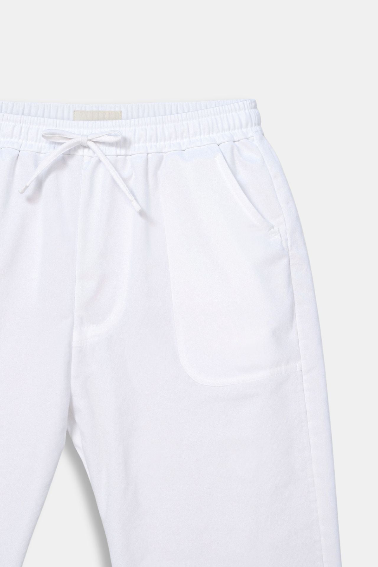 Heren Joggingbroek Wit Knoopsluiting Elastisch