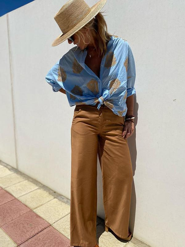 Vrouwelijke Blouse met Leuke Drukkerij