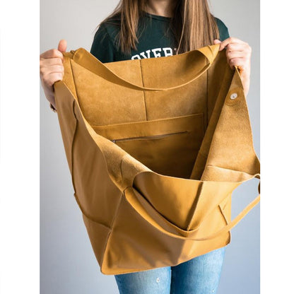 Dames Schoudertas Groot Faux Leer Vintage Look