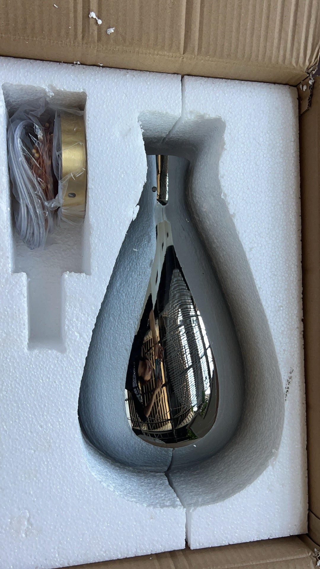 Grijze glazen hanglamp met sterrenhemel-effect voor eetkamer, bar of keukeneiland