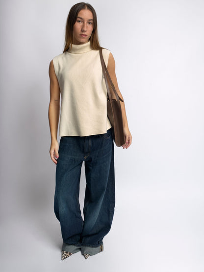 Vegan Leren Schoudertas Halfrond Elegant Ruim