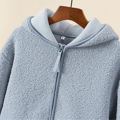 Vrouwelijke Fleece Vest met Capuchon Zacht Sherpa Jasje