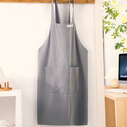 Minimalistisch Katoenen Kruisbandschort met Zakken – Keuken Horeca Barista Café Bakken Koken Schilderen Ambacht