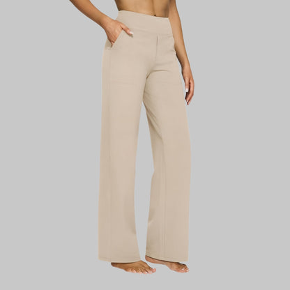 Dames Stretchbroek Hoge Taille met Zakken Comfortabel
