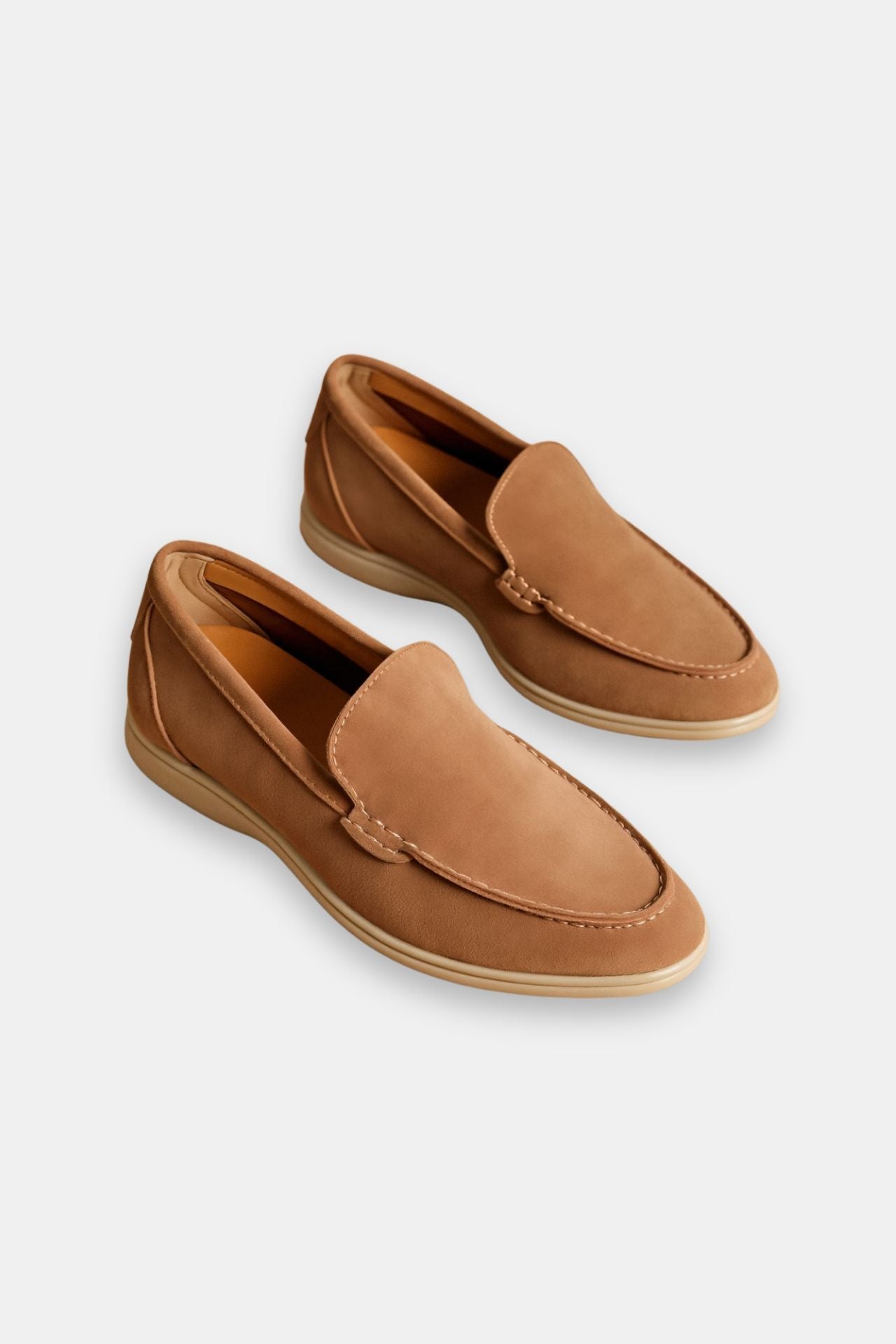 Mannen Loafers Beige Stijlvol Comfortabele Schoenen