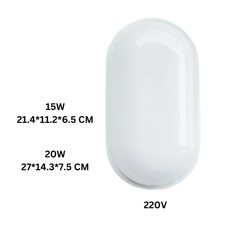 Waterdichte Plafondlamp LED Rond Ovaal Vierkant voor Badkamer Keuken Balkon met Vochtbestendige Behuizing