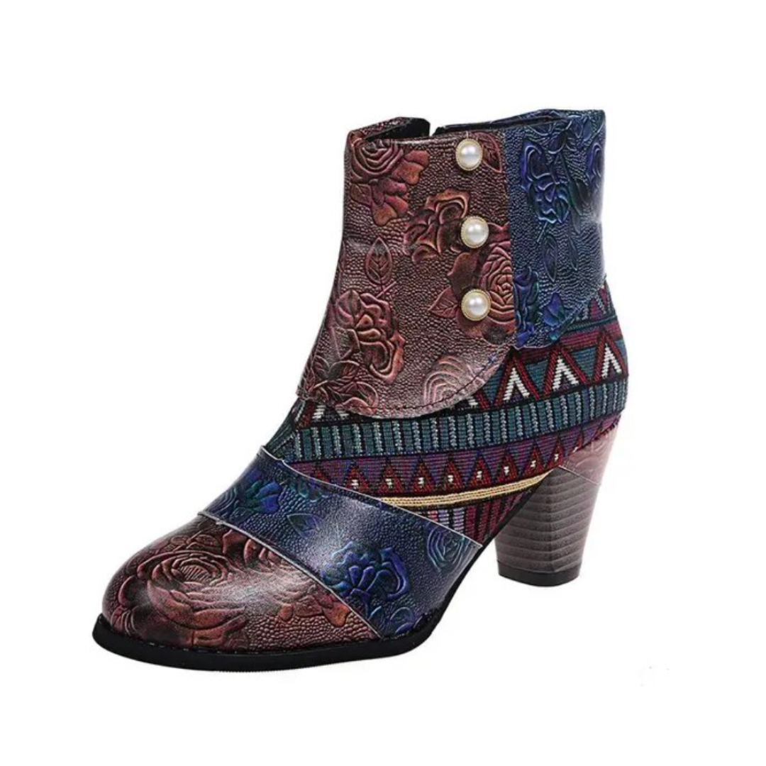 Boho Enkellaarsjes voor Vrouw Patchwork Stijl
