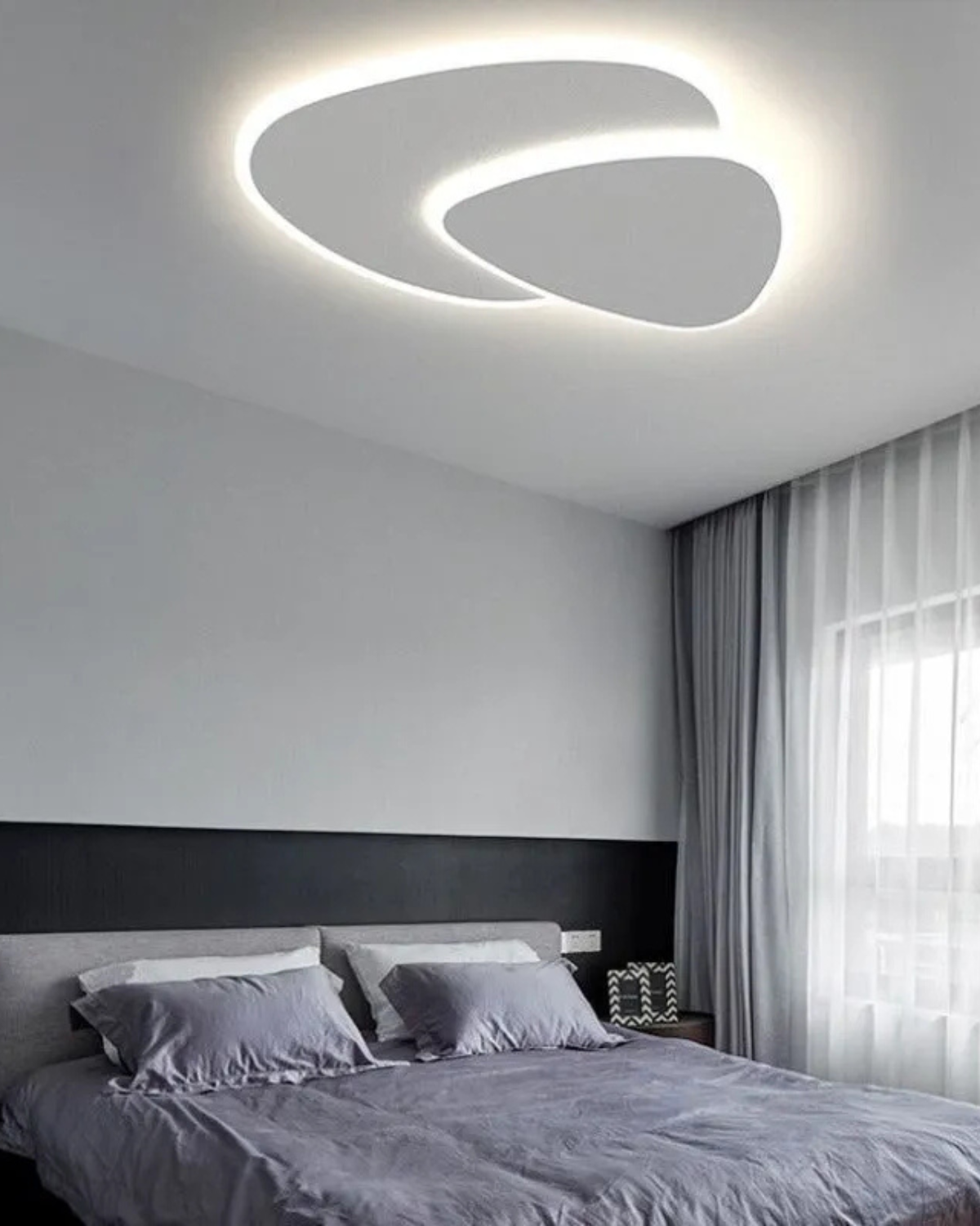 Plafondlamp Asymmetrisch Ontwerp LED Verlichting Warm Licht Modern Interieur Woonkamer Slaapkamer Eetkamer Minimalistische Designlamp