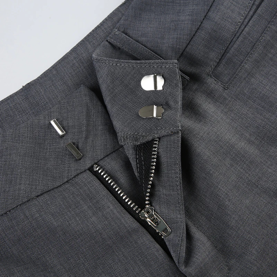 Hoge Broek met Uitlopende Pijpen Elegante Stijl