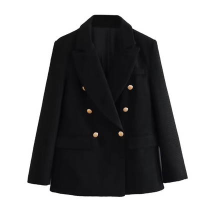 Dames Blazer Elegant met Reverskraag en Knopen