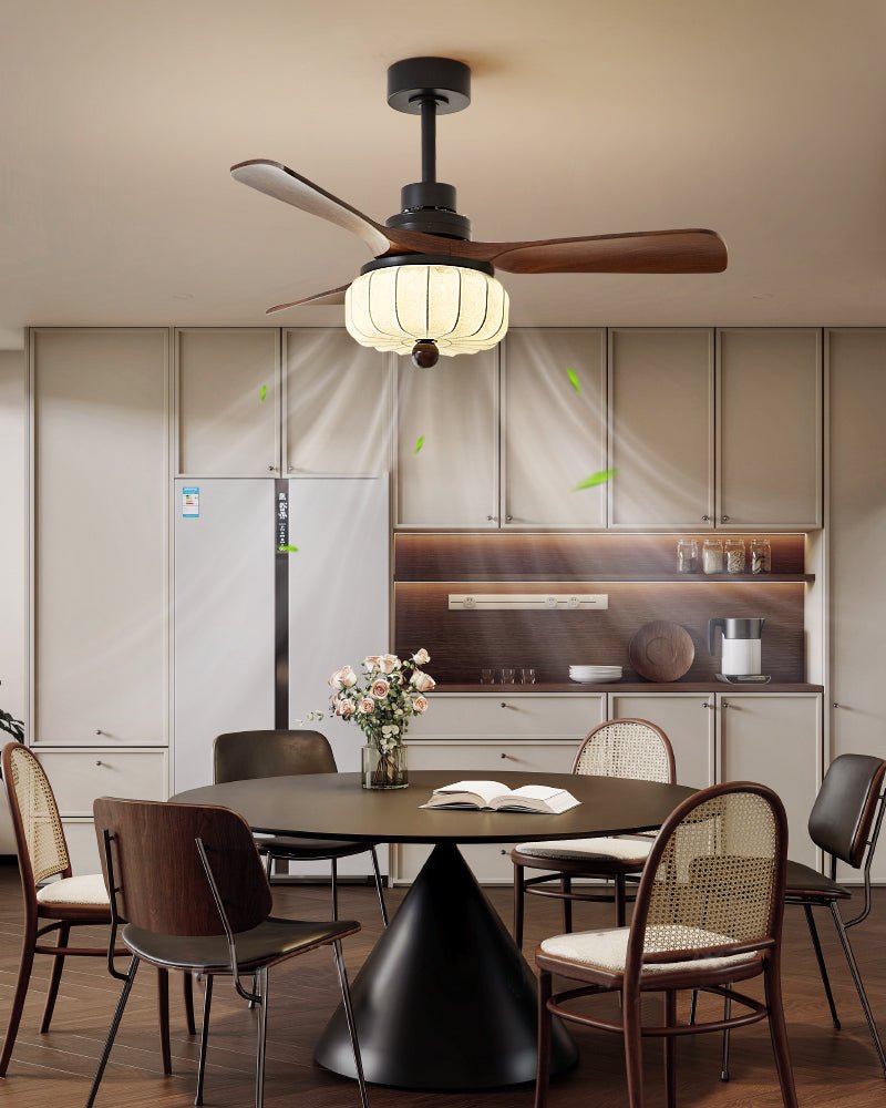 Vintage Plafondventilator met Verlichting en Afstandsbediening – Modern Design met 6 Snelheden