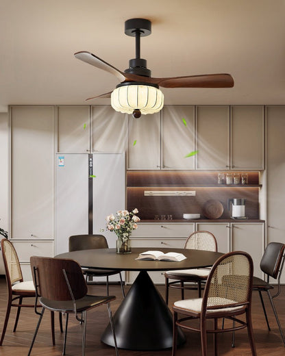 Vintage Plafondventilator met Verlichting en Afstandsbediening – Modern Design met 6 Snelheden