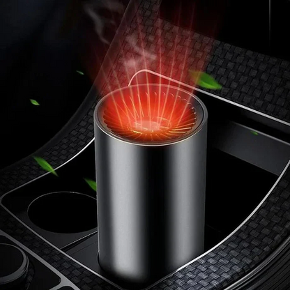 Auto Verwarming Bekerhouder 12V 150W – Compacte Voertuigkachel met 360° Draaibare Luchtstroom voor Snelle Opwarming en Ruitontdooiing