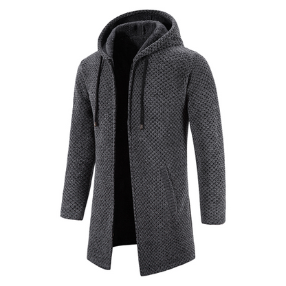 Gebreide Hoodie Heren Warme en Comfortabele Jas