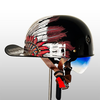 Motorhelm Halfopen Baseball Stijl DOT ECE Gecertificeerd Dagelijks Rijden Veiligheid Comfort Bescherming