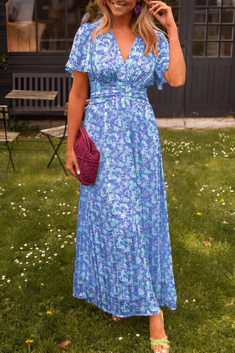 Maxijurk V-Hals Elegante Lange Jurk voor Vrouw