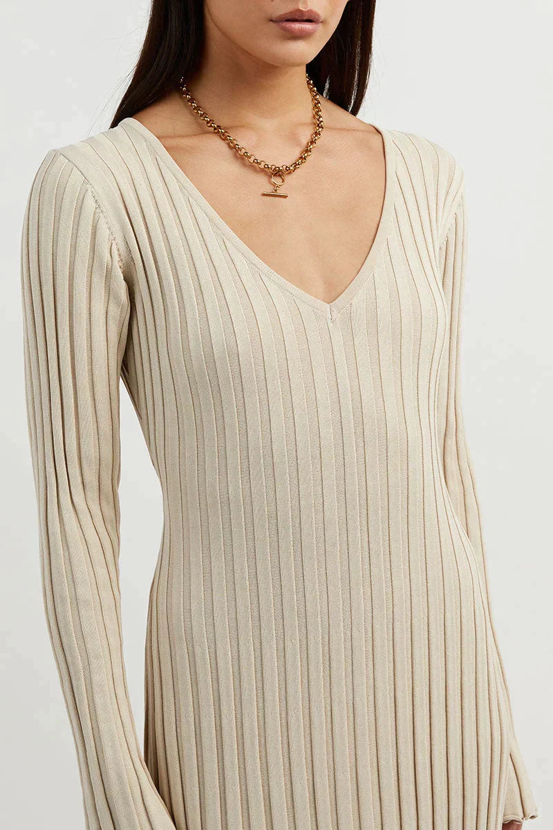 Zwarte Midi Jurk V-Hals Elegante Avondjurk