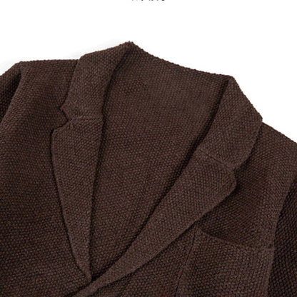 Heren Vest Trui Gebreid Casual Donkerbruin
