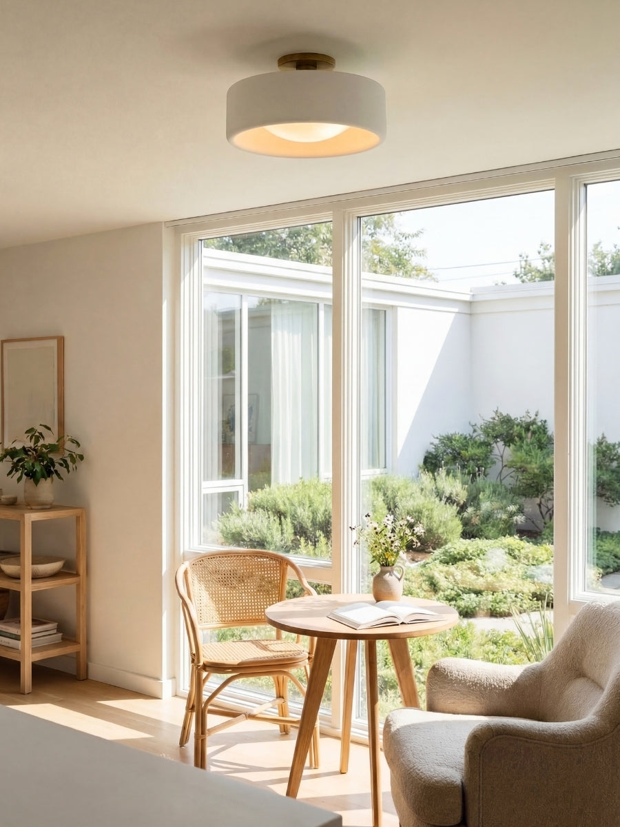 Porselein Plafondlamp Rond Modern – Zachte Sfeerverlichting voor Gang Kantoor Keuken