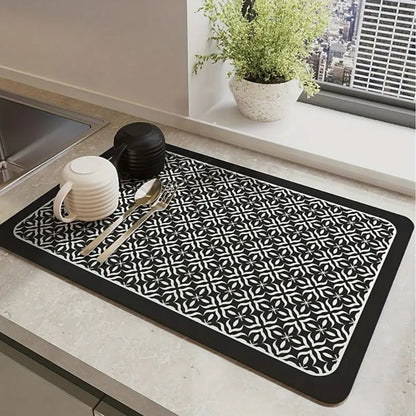 Siliconen Afdruipmat voor Keuken – Mandala Patroon – Beschermt Aanrecht – Sneldrogend – 12"x16" 16"x20" 20"x24"