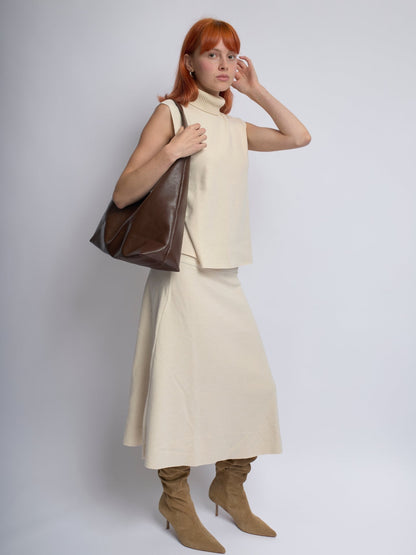 Vegan Schoudertas Elegant Duurzaam Leren Look