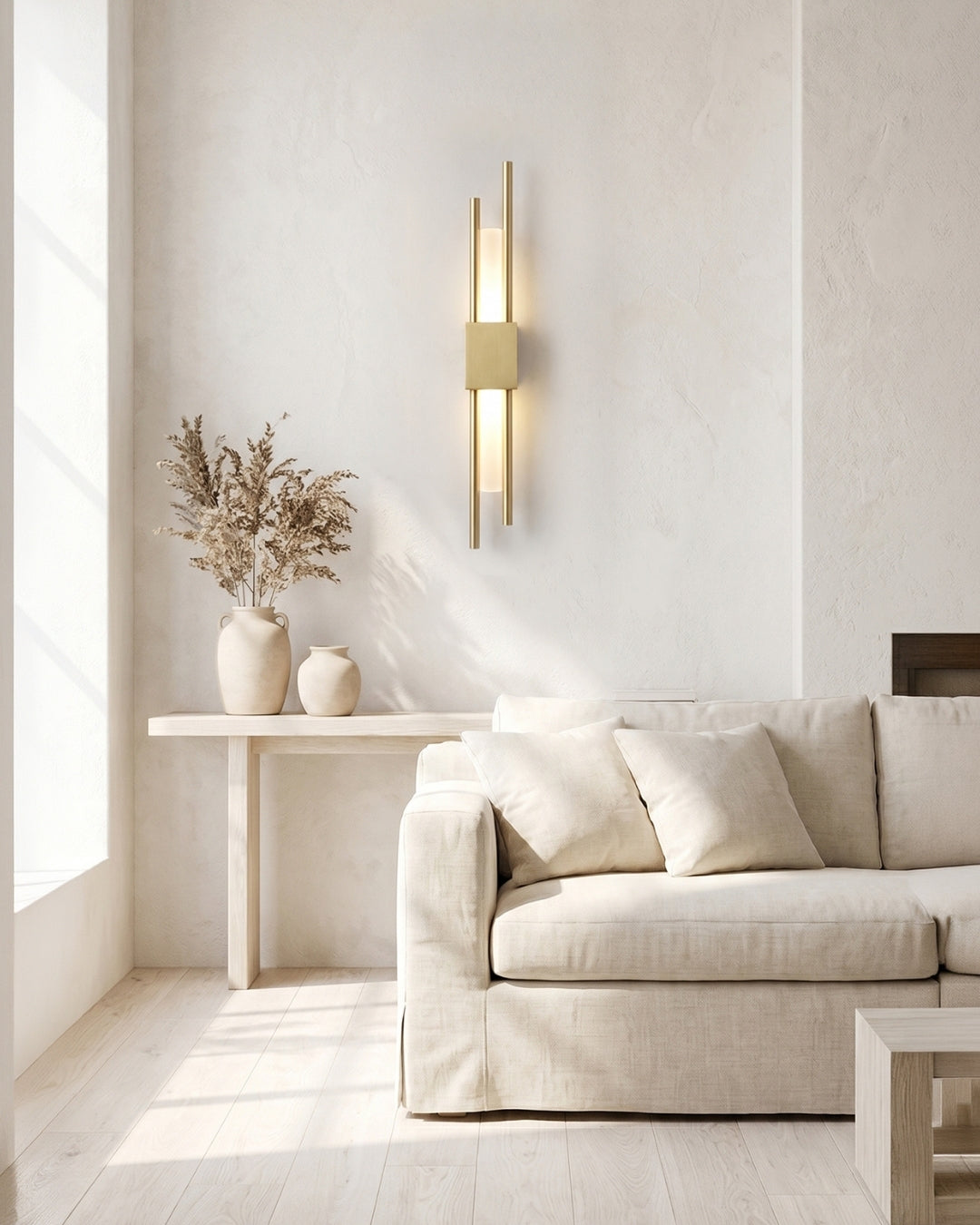 Scandinavische Minimalistische Wandlamp – Modern Verticaal Design met Gerichte LED-Verlichting – Zwart Goud