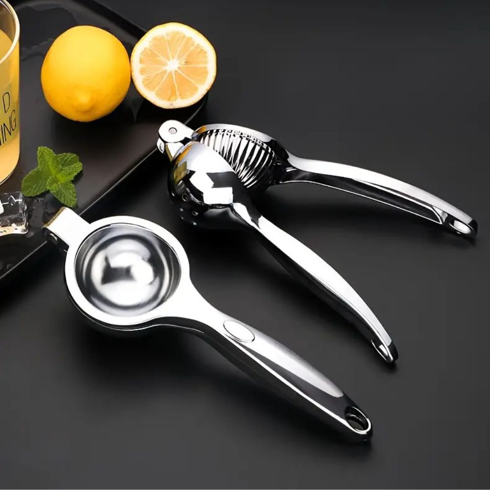 Citruspers RVS 22cm Zilver Handmatig Keuken Citroenpers Limoenpers Ergonomisch Sap Pers Tool Vaatwasmachinebestendig