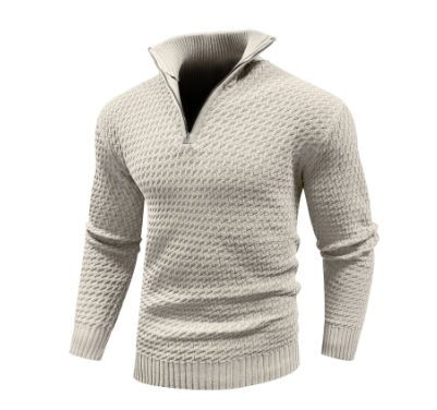 Gebreide Trui Zacht Half Zip Wolmix voor Dames en Heren