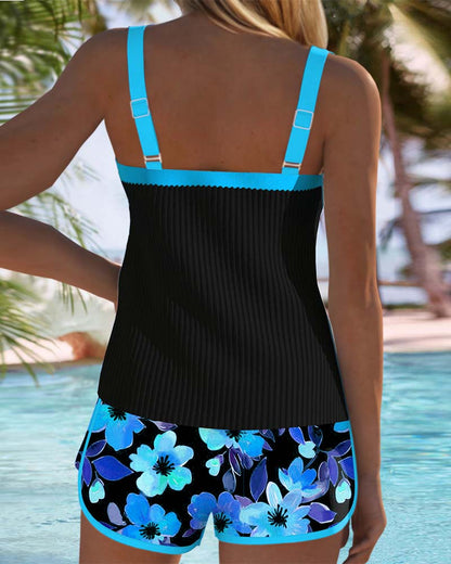 Dames Tweedelige Tankini Set Elegante Pasvorm