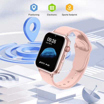 Slimme Kinderhorloge met 4G Videobellen en GPS-Tracking Roze Zwart Wit