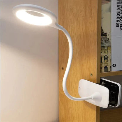 Leeslamp Clip LED Dimbaar USB Oplaadbaar Flexibel Zwanenhals Bed Bureau Reizen
