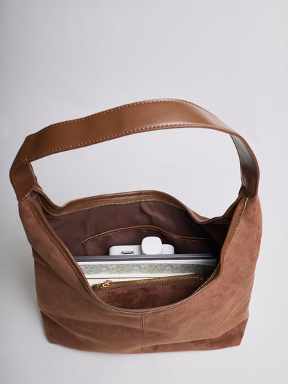 Halfronde Leren Tote Tas Vegan en Duurzaam