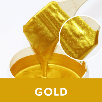 Metallic Bladverf met Penseel – Premium Goud en Zilver Metaaleffect voor Creatieve Projecten – Waterbasis Decoratieverf 200g