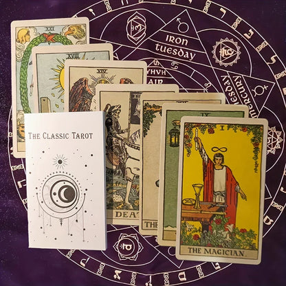 Traditioneel Tarotkaarten Set – 78 Kaarten met Symboliek en Intuïtie voor Spirituele Begeleiding en Zelfontdekking