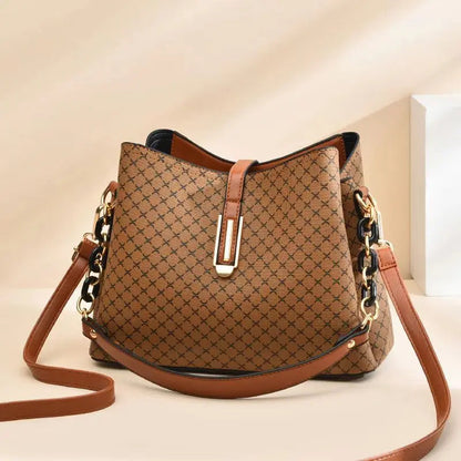 Handgemaakte Schoudertas Dames PU-leer Vintage Stijl Camel Zwart Bruin Dagelijks Gebruik Elegante Tas