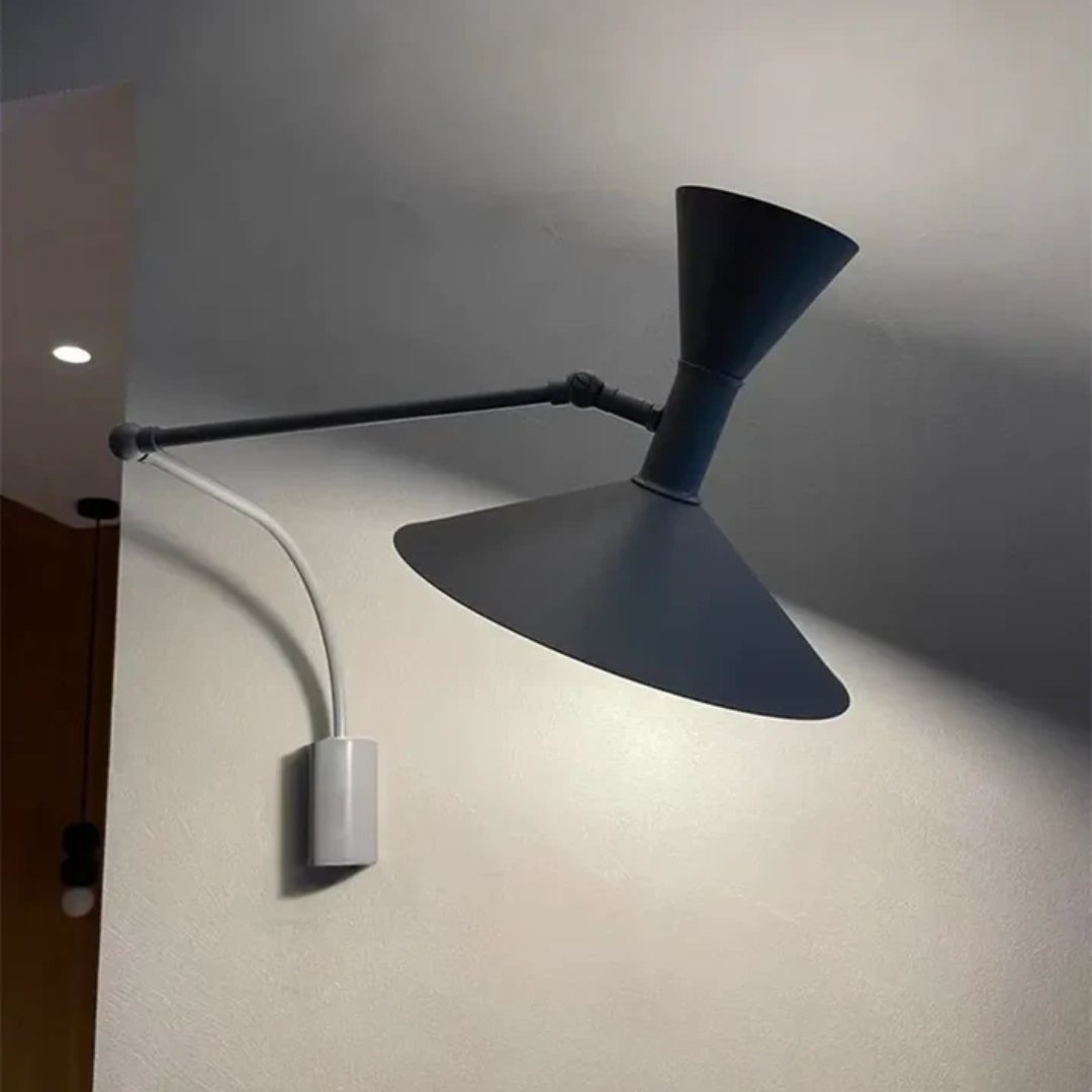 LED Wandlamp Verstelbaar Metaal E14 Modern Zwart Wit Woonkamer