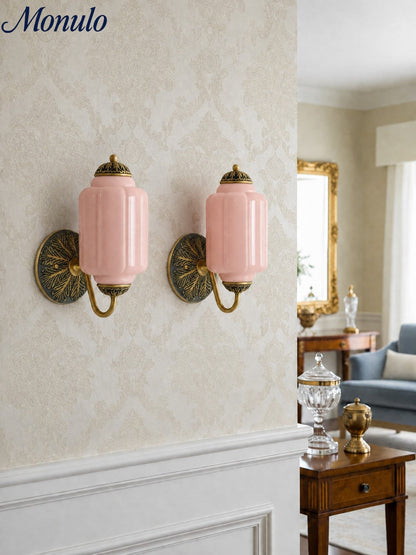 Melkglazen Wandlamp Eloise voor Hal en Slaapkamer | Vintage Wandverlichting met Melkwit Glas
