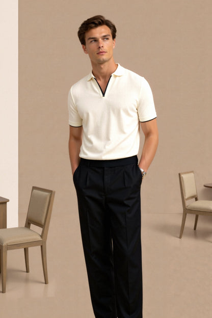 Heren Poloshirt Modern met Contrasterende Kleuren