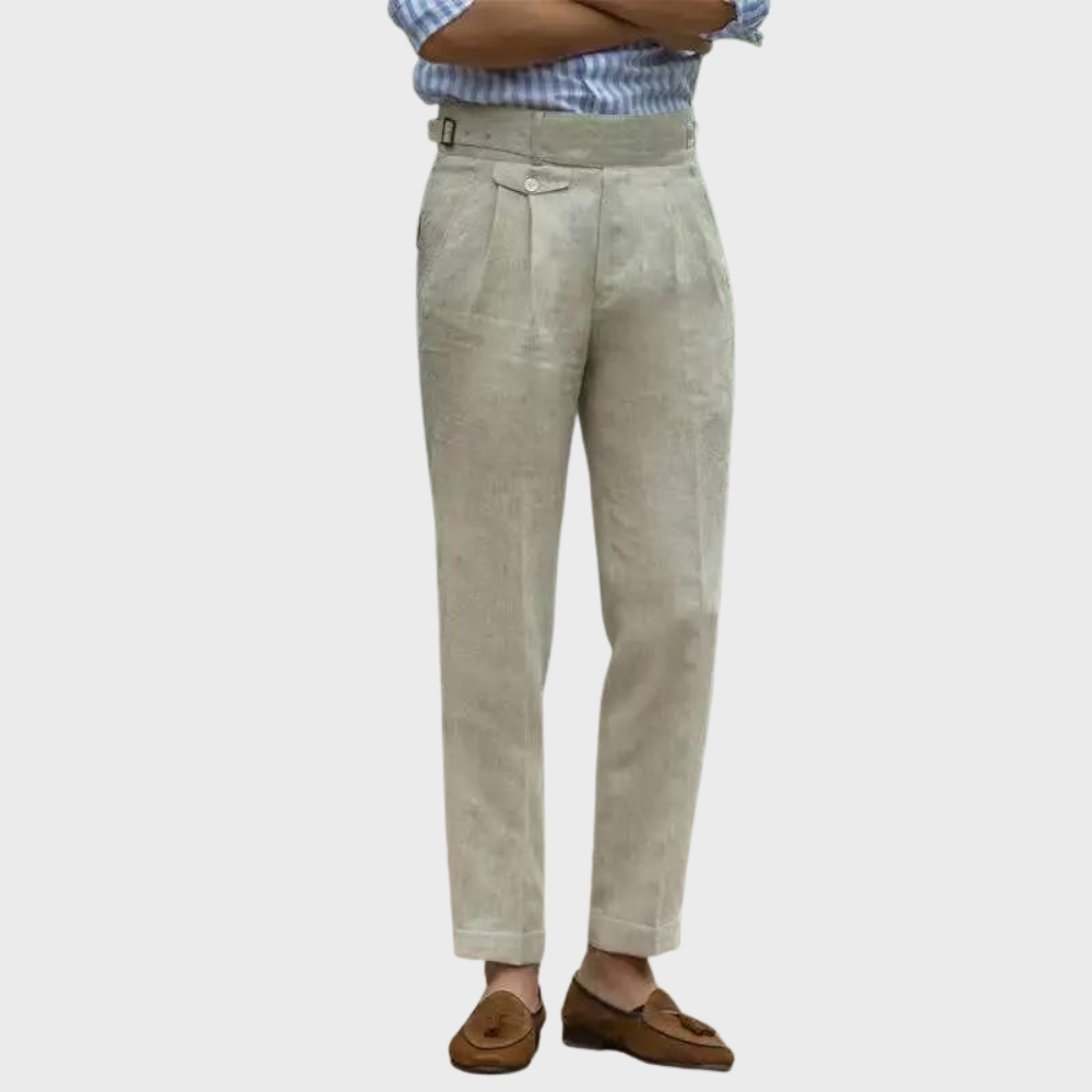 Hoge Taille Mannenbroek Premium Stof Comfortabel Zitten - StudioMarella