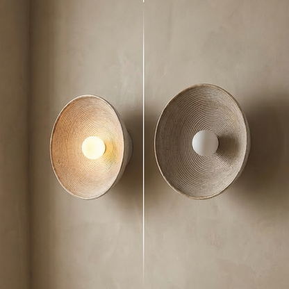 Moderne Scandinavische Wandlamp met Houtlook en Zacht Licht – Klein 20 cm of Groot 27 cm – Warm Wit Koel Wit of Dimbaar