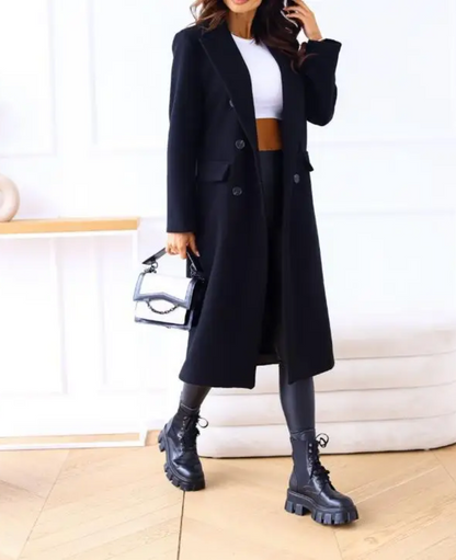 Dames Trenchcoat Lange Warme Herfst Winter Coat