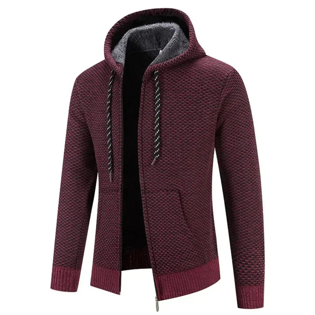 Heren Winterjas Gevoerd Sherpa Jas Met Capuchon Warm