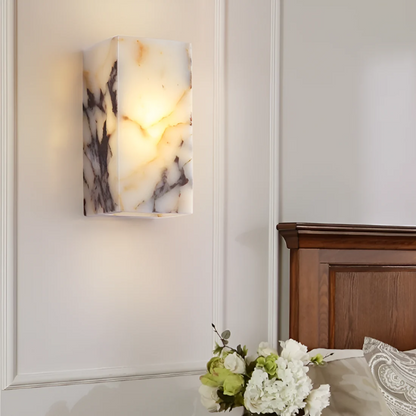 Natuurstenen Wandlamp met Warme LED-Verlichting – Waterdicht Design voor Woonkamer, Slaapkamer & Badkamer