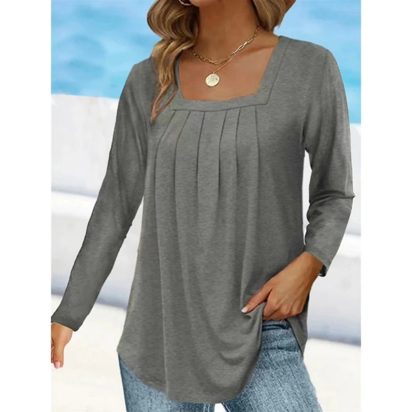 Lange Mouw Shirt voor Vrouw Elegant en Stijlvol