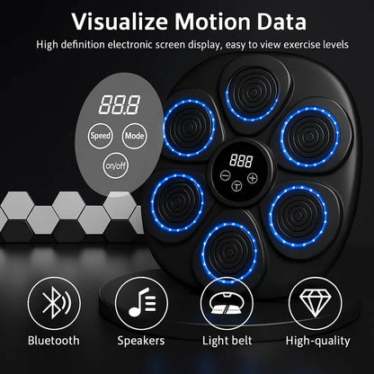Muziek Bokszak met Targeting & Verlichting – Training Punching Pad met Ritmefunctie voor Thuis