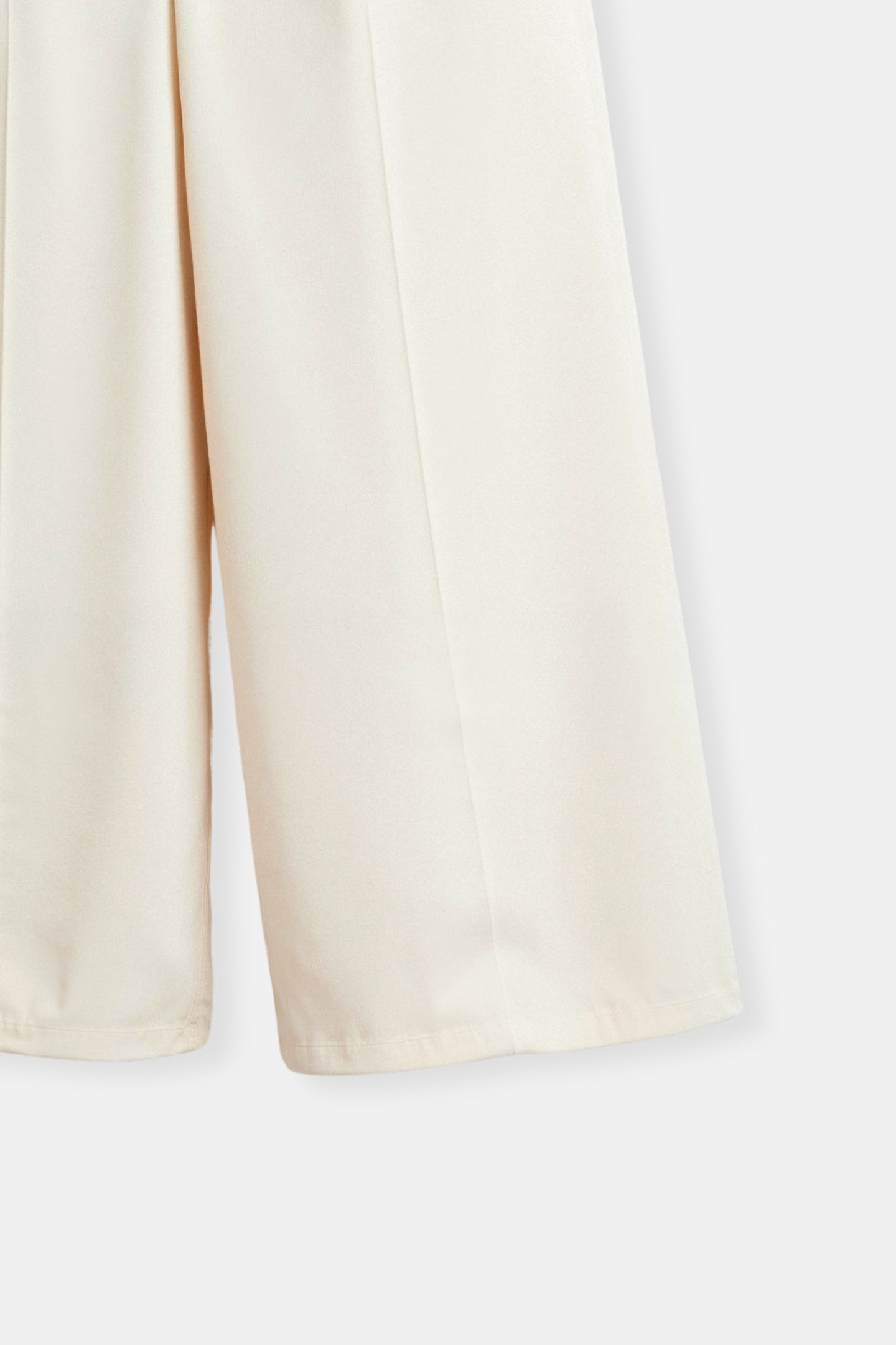 Damesbroek Zwart Wijd Model met Plooien Elegante Stijl