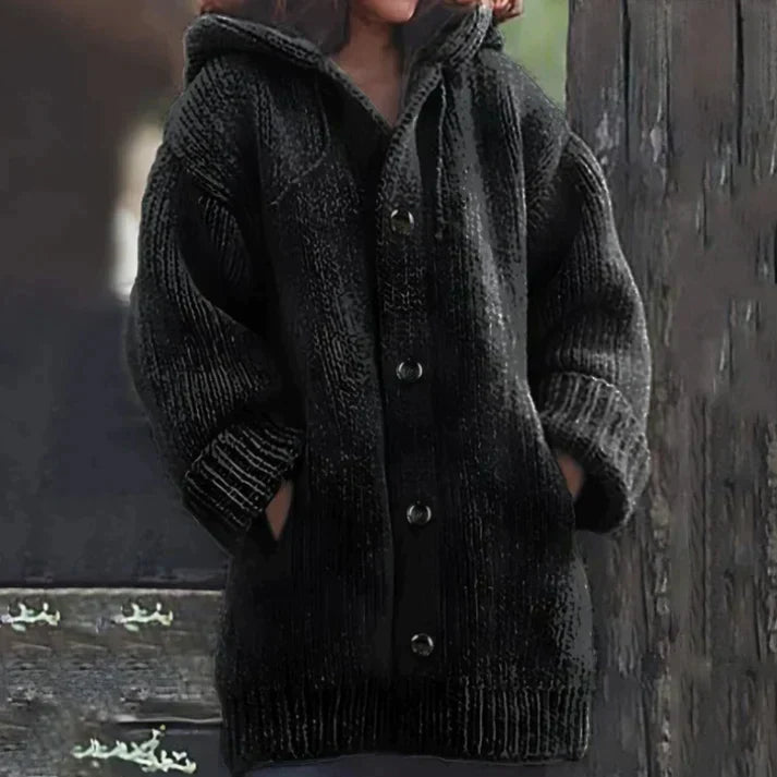 Waterdichte Parka Jas met Capuchon Lange Leren Look