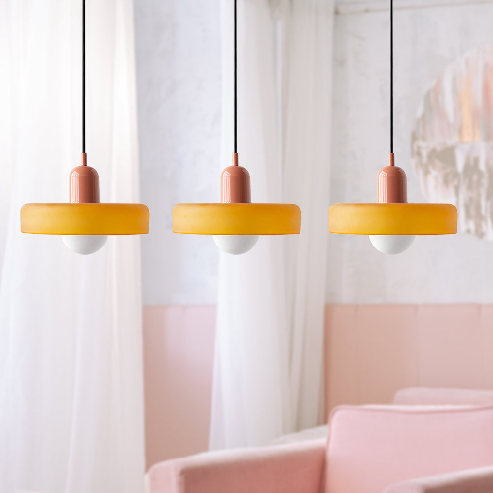 Luccon Triple Hanglamp Glas G9 Retro Kleuren Eettafel Woonkamer Design Verlichting Meerlamp