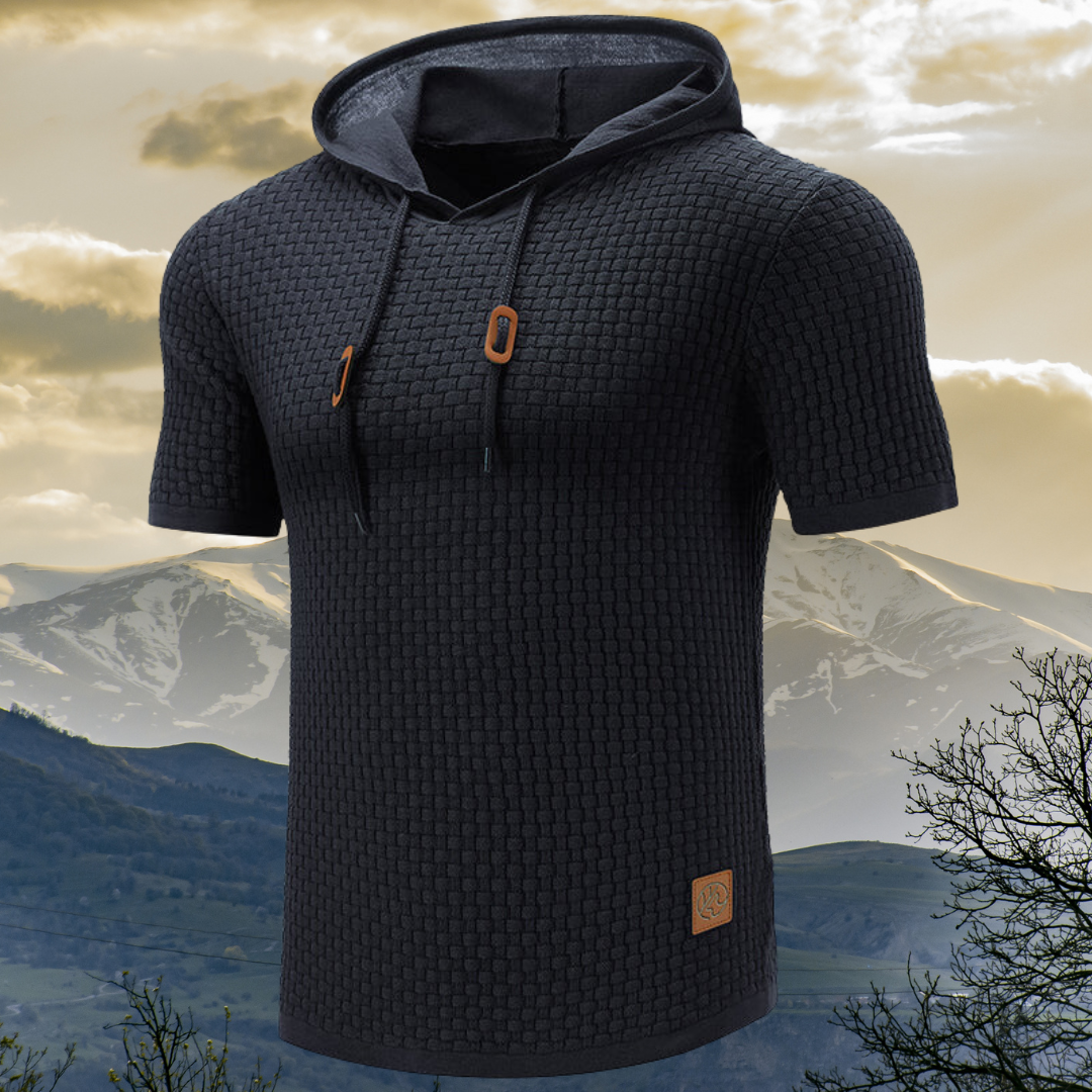 Korte Mouwen Sweatshirt met Capuchon voor Heren - StudioMarella